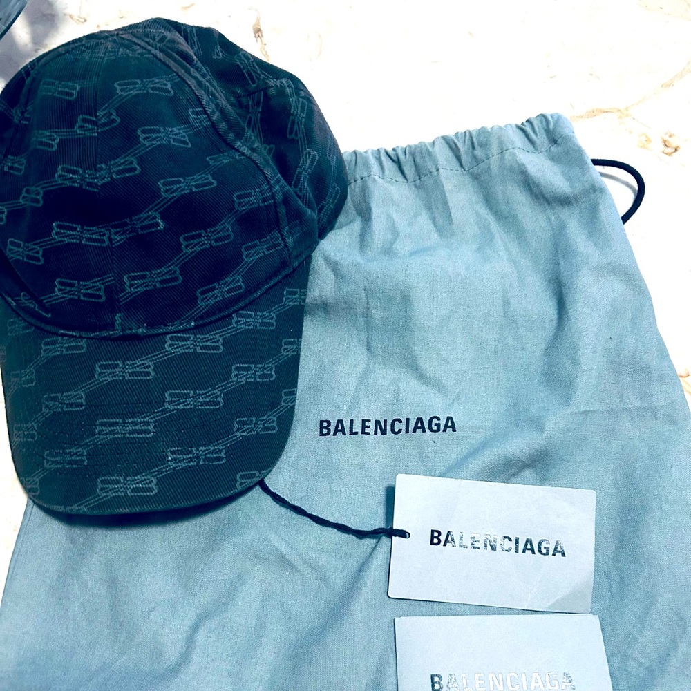 Balenciaga monogram black hat small